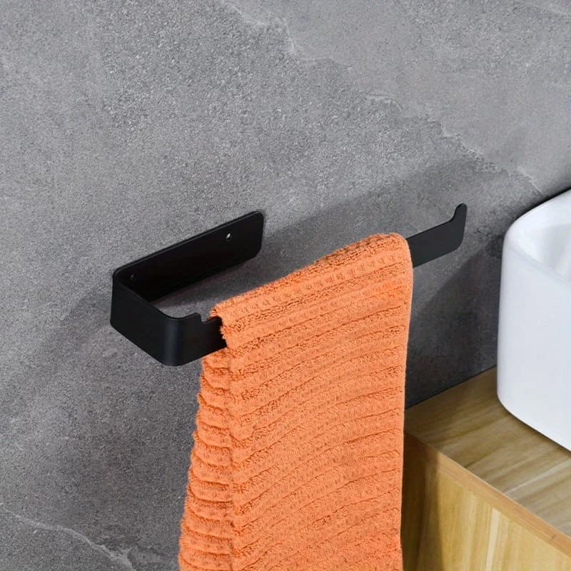 Portasciugamani in acciaio inossidabile, anello portasciugamani senza punzonatura, portasciugamani da bagno portasciugamani da bagno barra singola, accessori da bagno