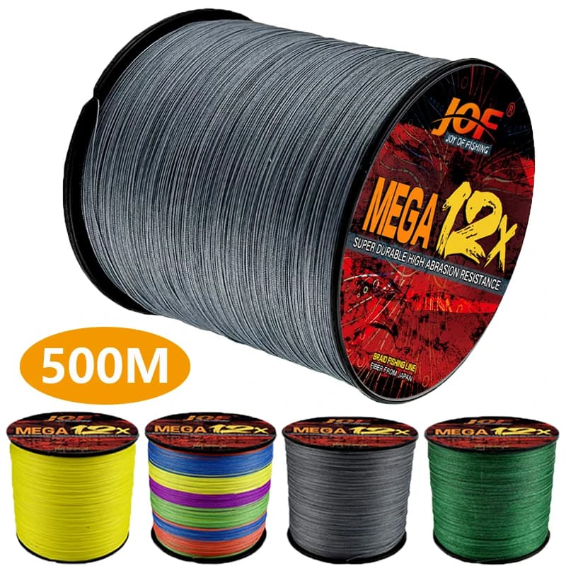 Nuova Lenza da Pesca Multifilamento PE a 12 Fili, Estremamente Resistente 25-120LB, Filo Intrecciato per Predatori, 500M, Corda Resistente e Liscia per Acqua Salata