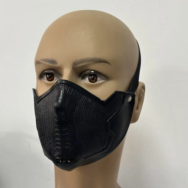 New Marvel Cosplay Winter Soldier Mask, James Buchanan Bucky Barnes Latex Mask, Halloween and Christmas accessory, Half Face Mask