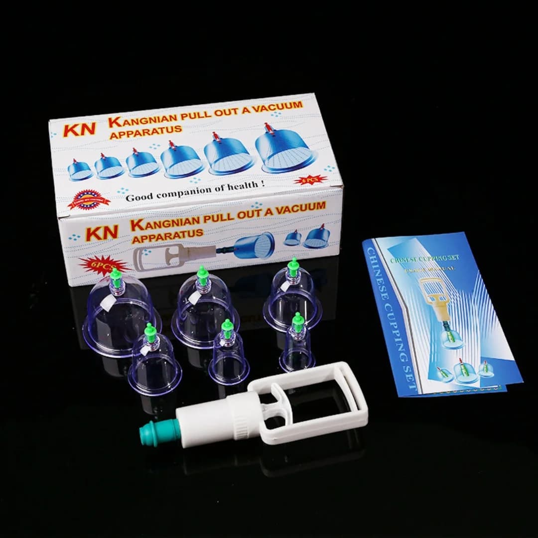 6 pieces Vacuum cup set with pumping gun Suction cups Back massage Body cups Air cups for suction moisture absorption