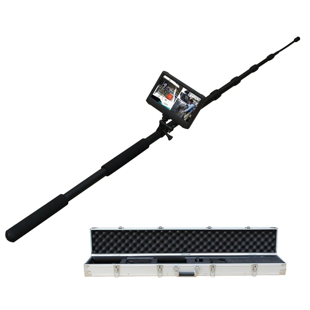 Sistema di Ispezione per Luoghi Alti con Asta Telescopica Flessibile Portatile, Telecamera Digitale da 5.0MP e Monitor DVR da 7 Pollici