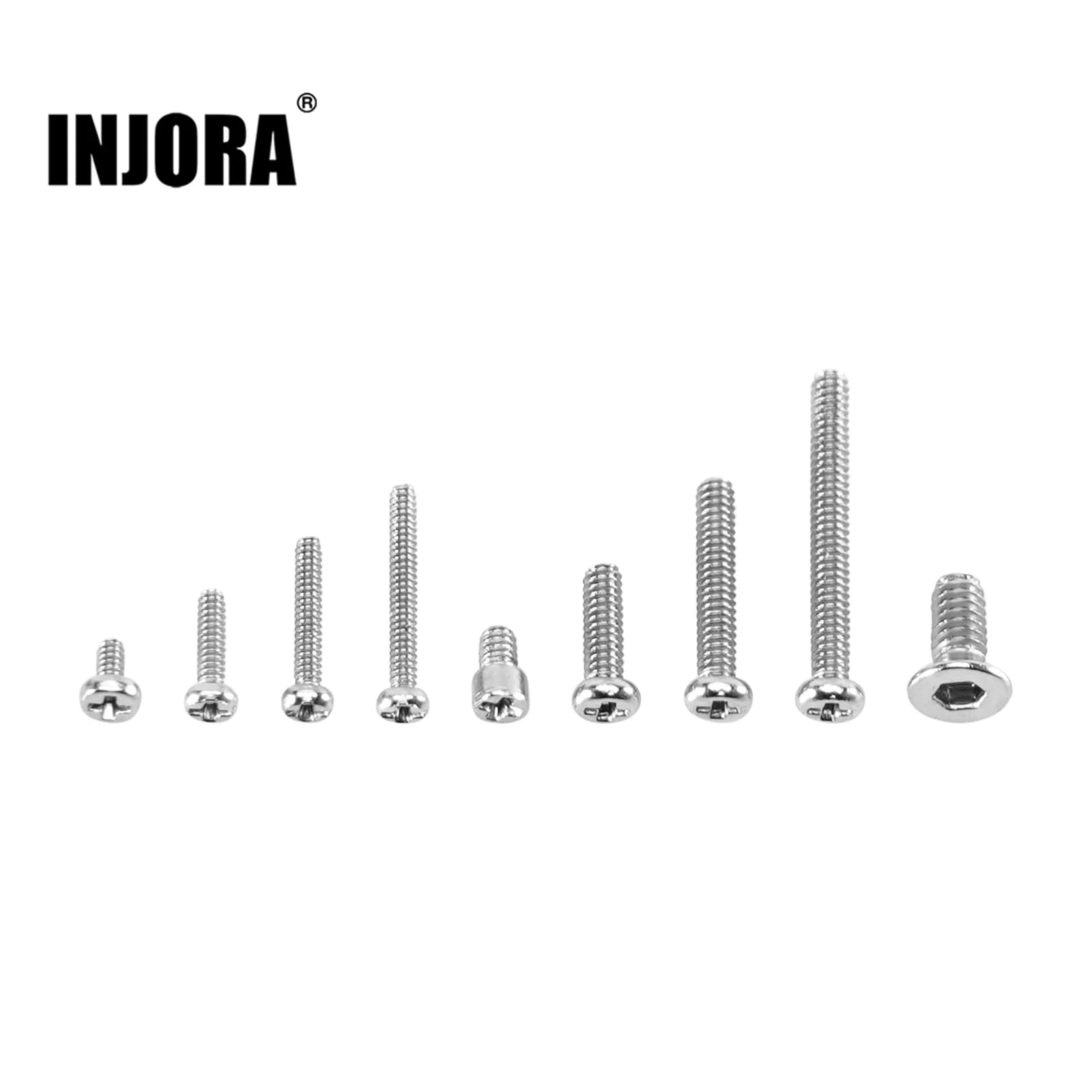 INJORA Grade 12.9 Alloy Steel M1.0 M1.4 M2.0 Screws Set for 1/30 Axial SCX30