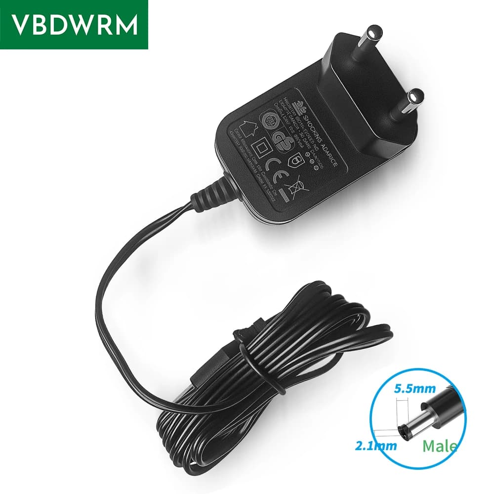 Adattatore di alimentazione 24V 0,5A SPINA UE Adattatore di alimentazione cavo caricatore CA-CC Spina CC 5,5X2,1 mm