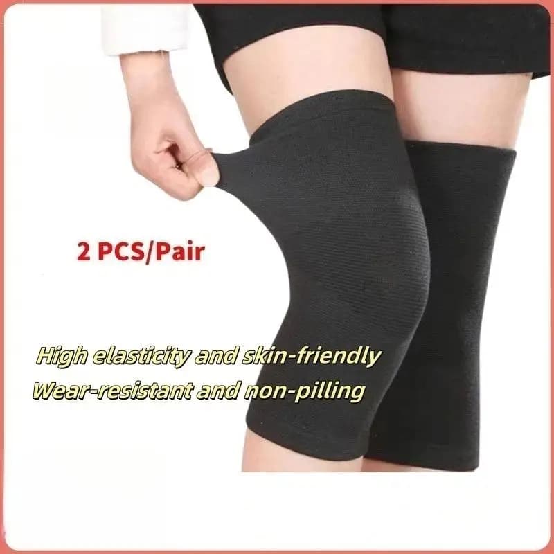 Polyester Cotton Elastic Knee Braces 2pcs/pair Non Slip Breathable Flexible Free Size Sports Fitness Knee Pads