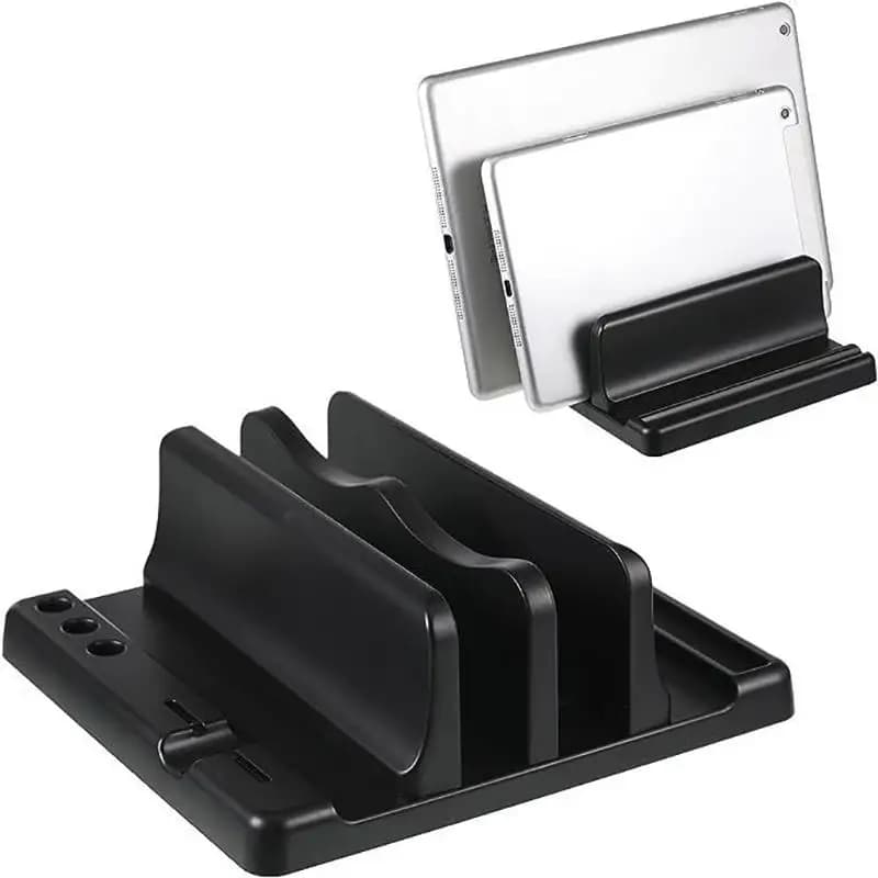 Supporto per laptop da ufficio 4 in 1 verticale Risparmia spazio desktop Facile da posizionare Accessori per computer Larghezza scalabile Conservazione scrivania da ufficio