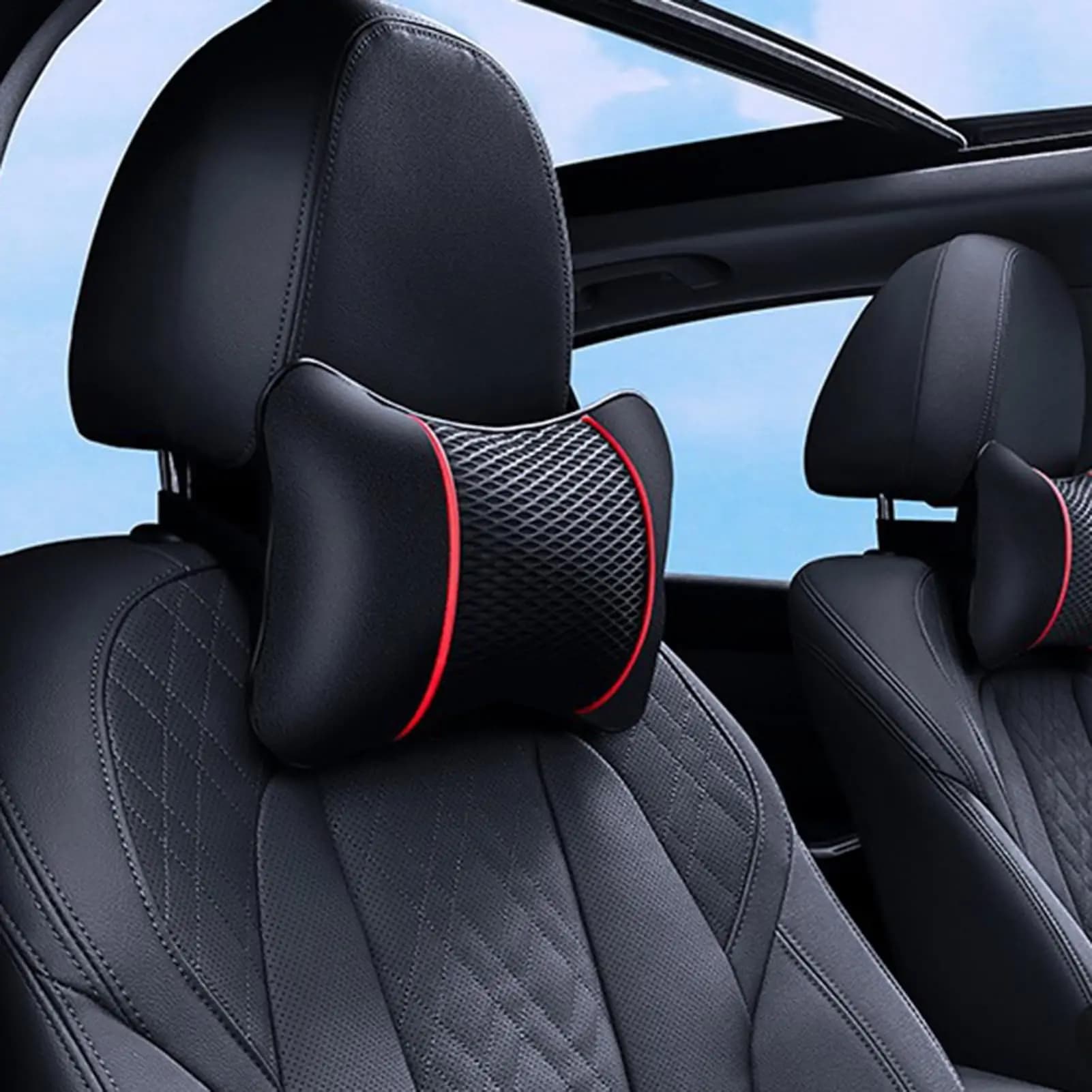 Ergonomic Car Neck Support Headrest, Breathable Comfort Pillow for All-Day Driving