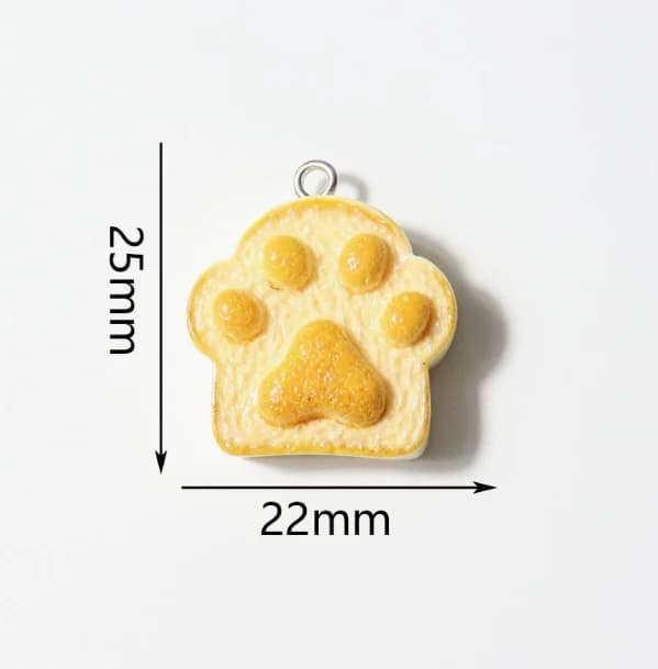 10 pcs Resin Charms Cute Claws Food Pendant DIY Earring Necklace Keychain Jewelry Make