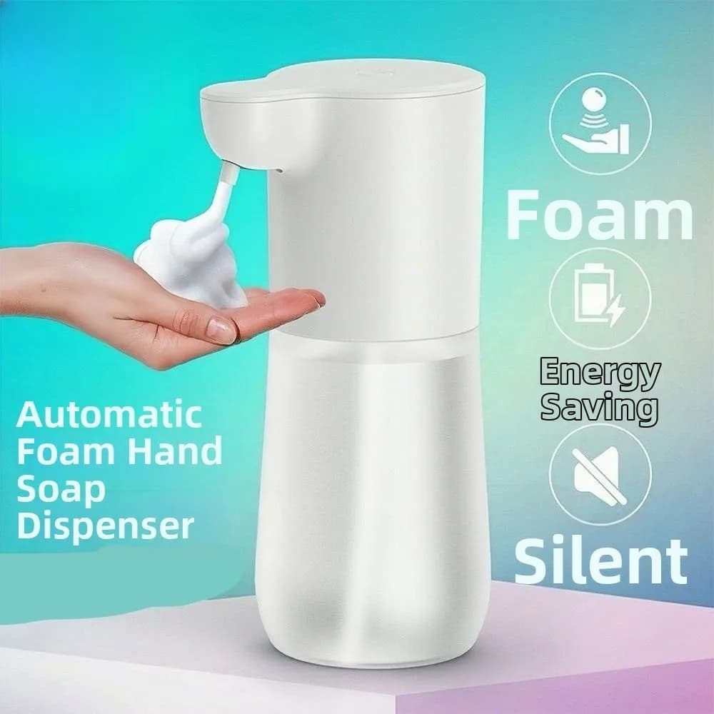 Dispenser di Sapone Automatico da 650ML con Tecnologia a Schiuma/Gel, Erogazione Regolabile, Ricarica USB Senza Contatto