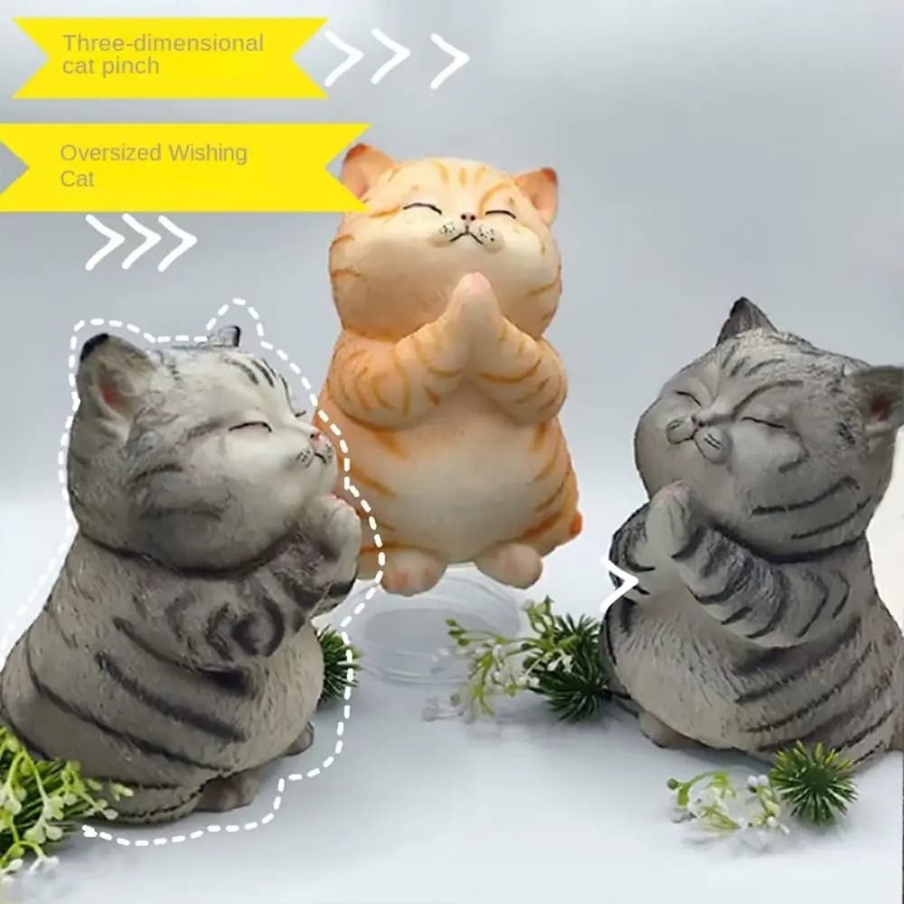 Gatto da Spremere a Lenta Risposta, a Forma di Gatto Grande, Morbido, Colorato, a Tema Religioso, Animale Cartone Animato, Sensoriale