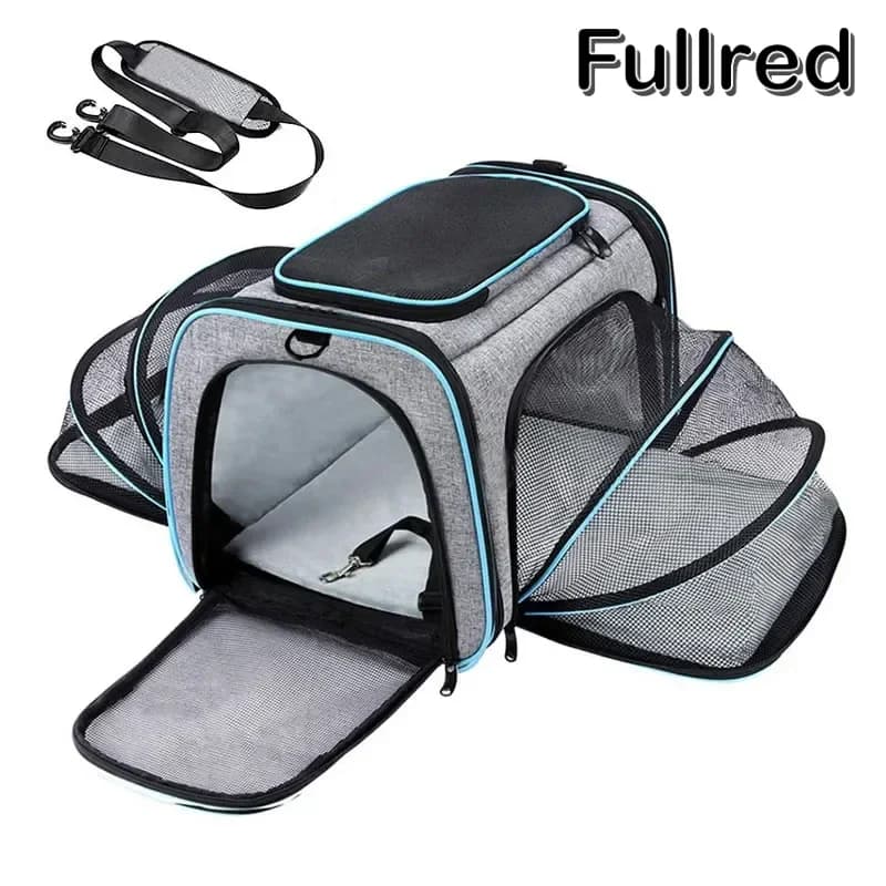Zaino per trasportini per animali domestici Borsa a tracolla pieghevole traspirante portatile Borse per trasportini per cani e gatti Borsa da trasporto per animali domestici da viaggio in uscita