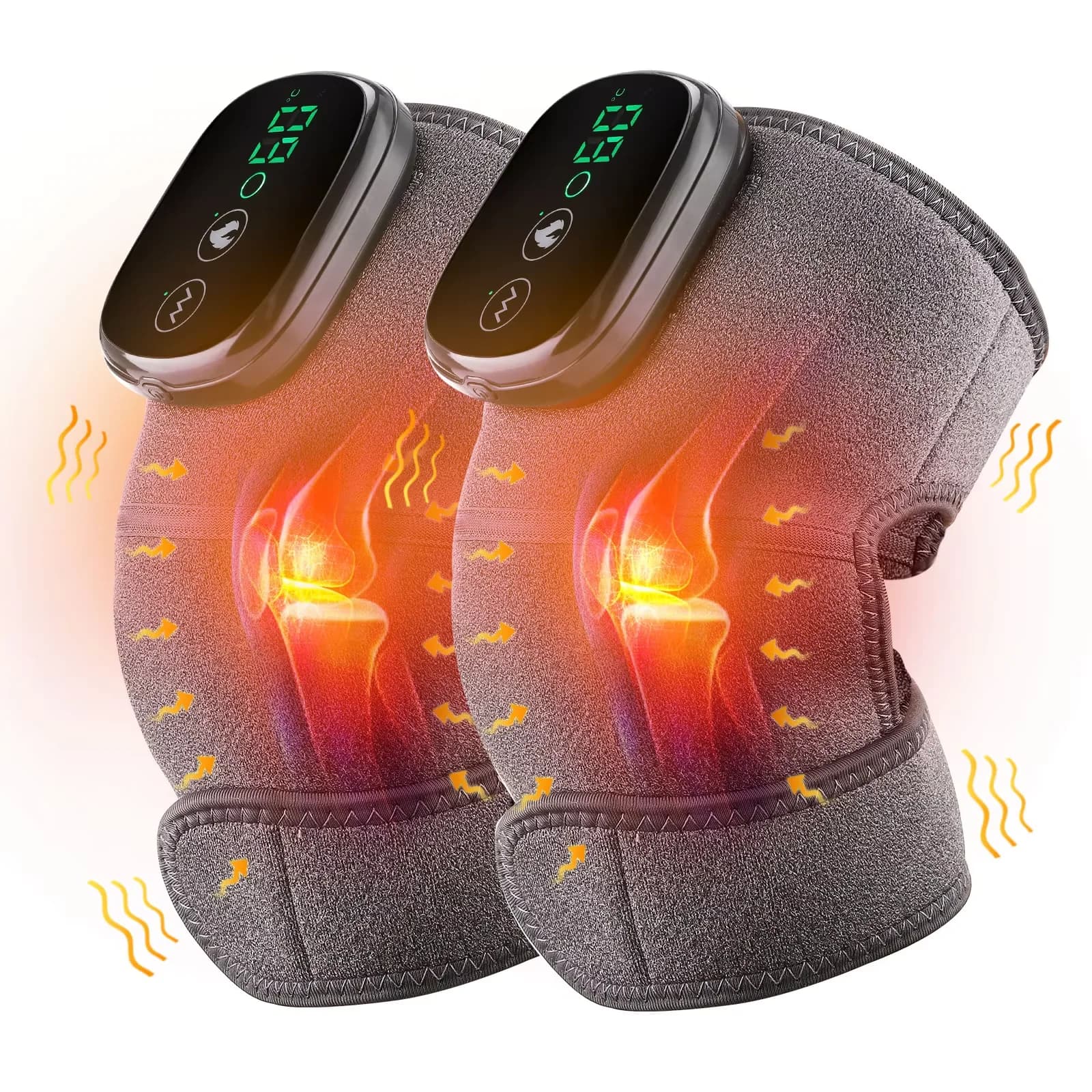 Massaggiatore 3 in 1 Senza Fili per Ginocchia e Spalle con Vibrazione Termica, Supporto per Articolazioni di Gambe e Braccia, Rilassamento Muscolare