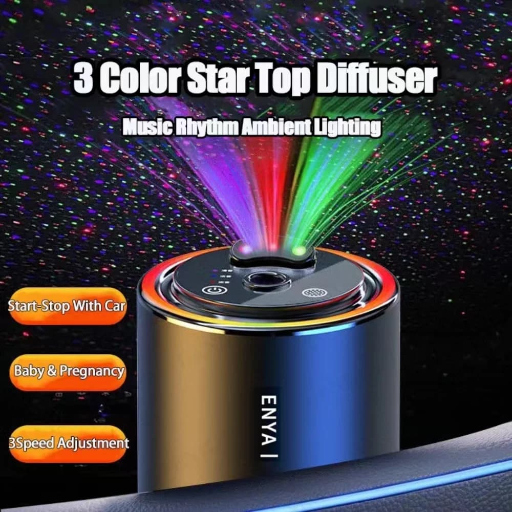 3 Color Auto Scenter, Essential Oil Diffuser, USB Aromatherapy, Car Deodorant