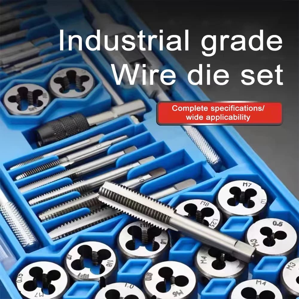 Set di 40 stampi per maschi per PC, utensili manuali professionali per la riparazione delle filettature, include la chiave per rubinetti