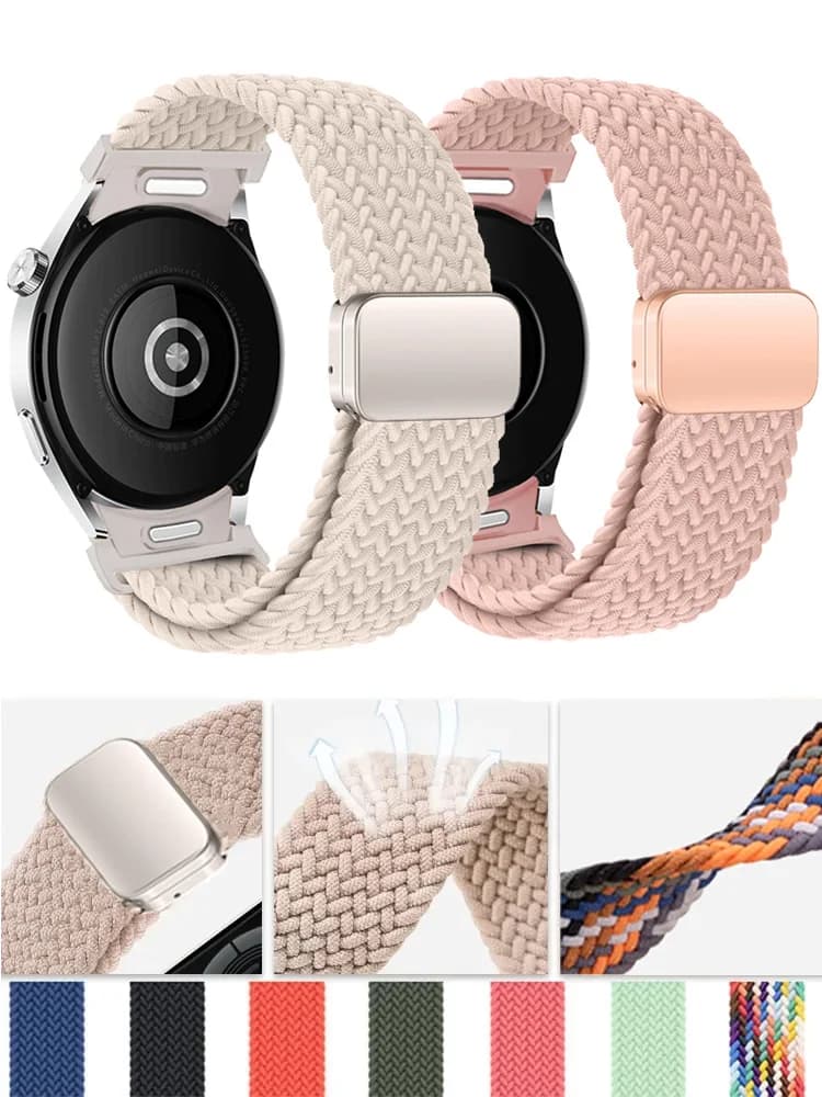 No Gaps bracelet for Samsung Galaxy Watch 7 6 5 4 classic/5 pro 45mm magnetic braided bracelet correas Galaxy watch6 44mm 40mm strap