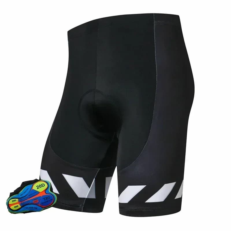 Pantaloncini da Ciclismo per Uomo con Imbottitura in Gel 20D, Abbigliamento per Mountain Bike, Pantaloni Aderenti Classici, Protezione Solare