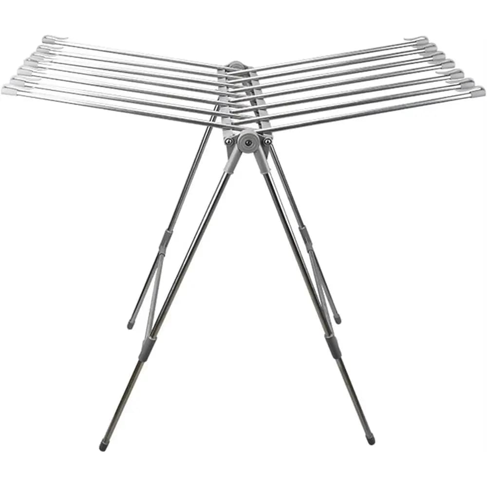 Stainless steel folding rod: compact, space saving for indoor or outdoor use, ideal for bed linen, bed linen, socks and
