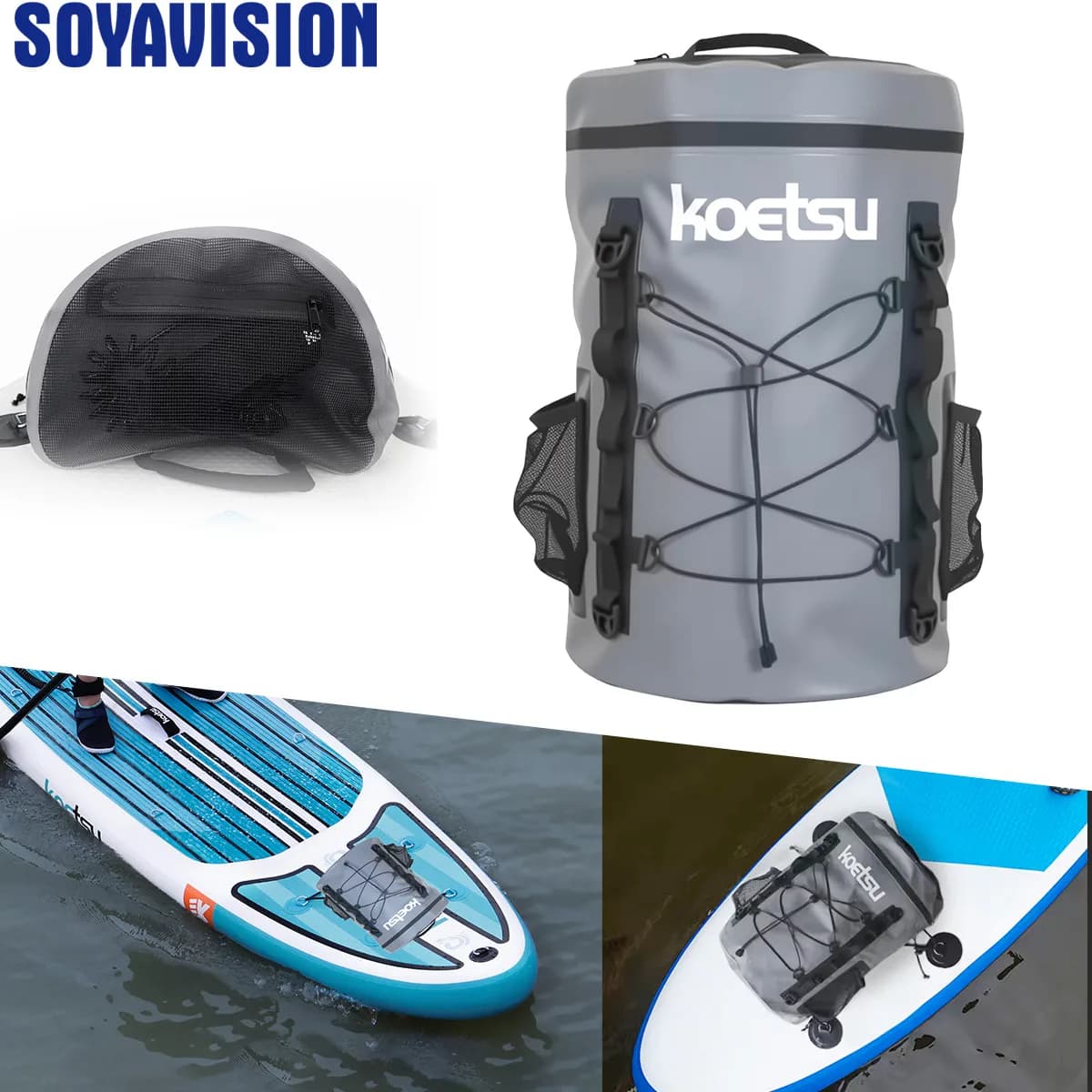 Borsa Impermeabile Portatile per Paddle Board, Borsa da Trasporto per SUP, Tavola da Surf, Stand-Up Paddleboard e Accessori per Kayak