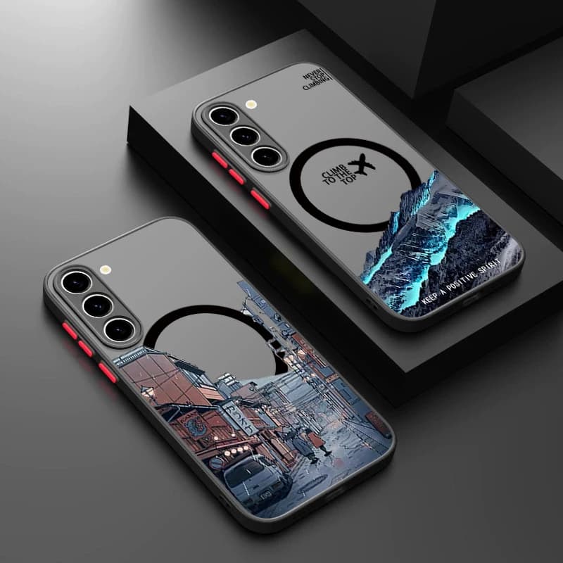 Magnetic Cover for Samsung Galaxy S26 S25 S24 S23 Ultra S25 FE A57 A17 A37 A56 A55 A16 in Acrylic