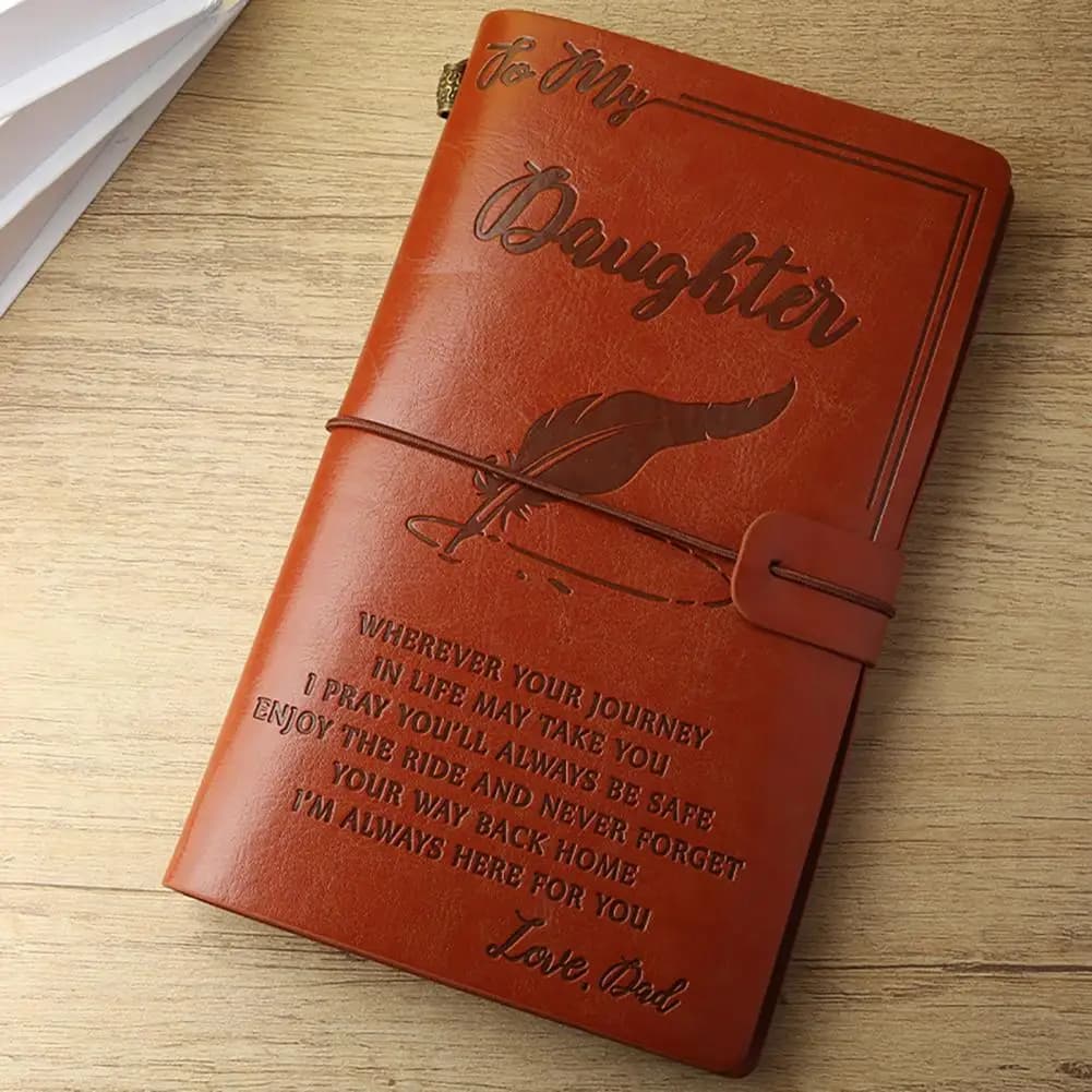 Diario Notebook Scrittura fluida Pagina ispessita premium Ecopelle Libro ricette fatto a mano Pianificatore mensile Libro di pianificazione 2025