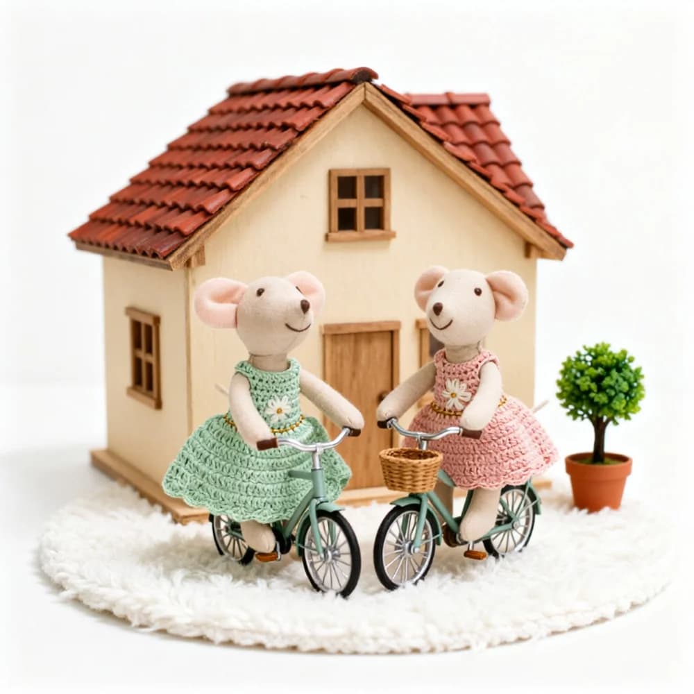 1PCS Plush Mouse Doll Toy Soft Stuffed Animal Friend for Kids - Holiday Birthday Gift Room Decor Pretend Play