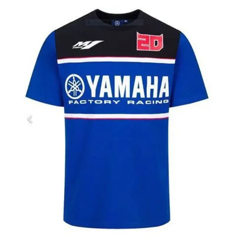 T-shirt da ciclismo a maniche corte stampata in 3D Yamaha da uomo, abbigliamento per sport estremi all'aperto, uniforme da squadra motociclistica