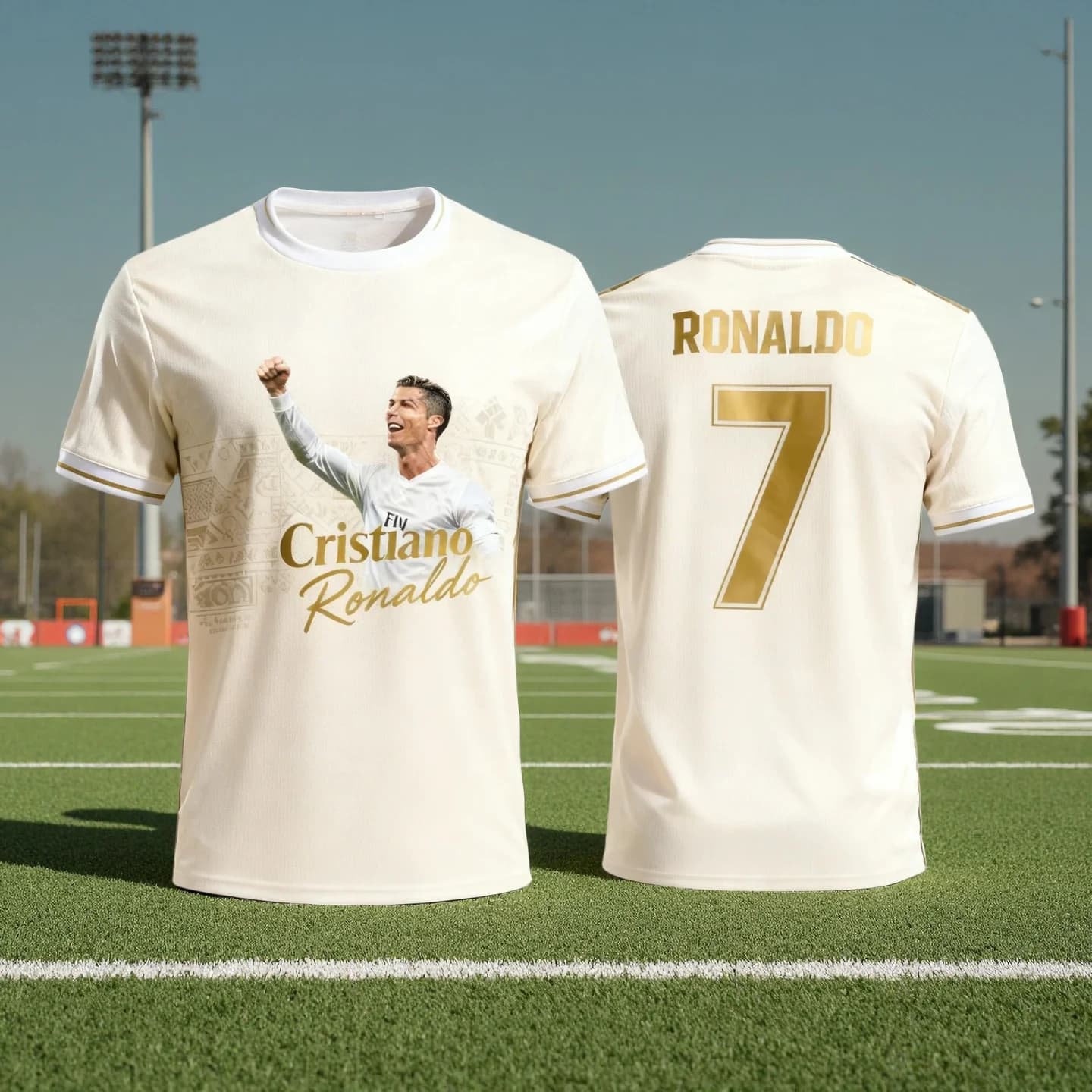 2026 Summer Ronaldo 7 Football Jersey ChatGPT AI Fan Edition Soccer Training Tops Casual Comfortable Sportswear for Men/Children