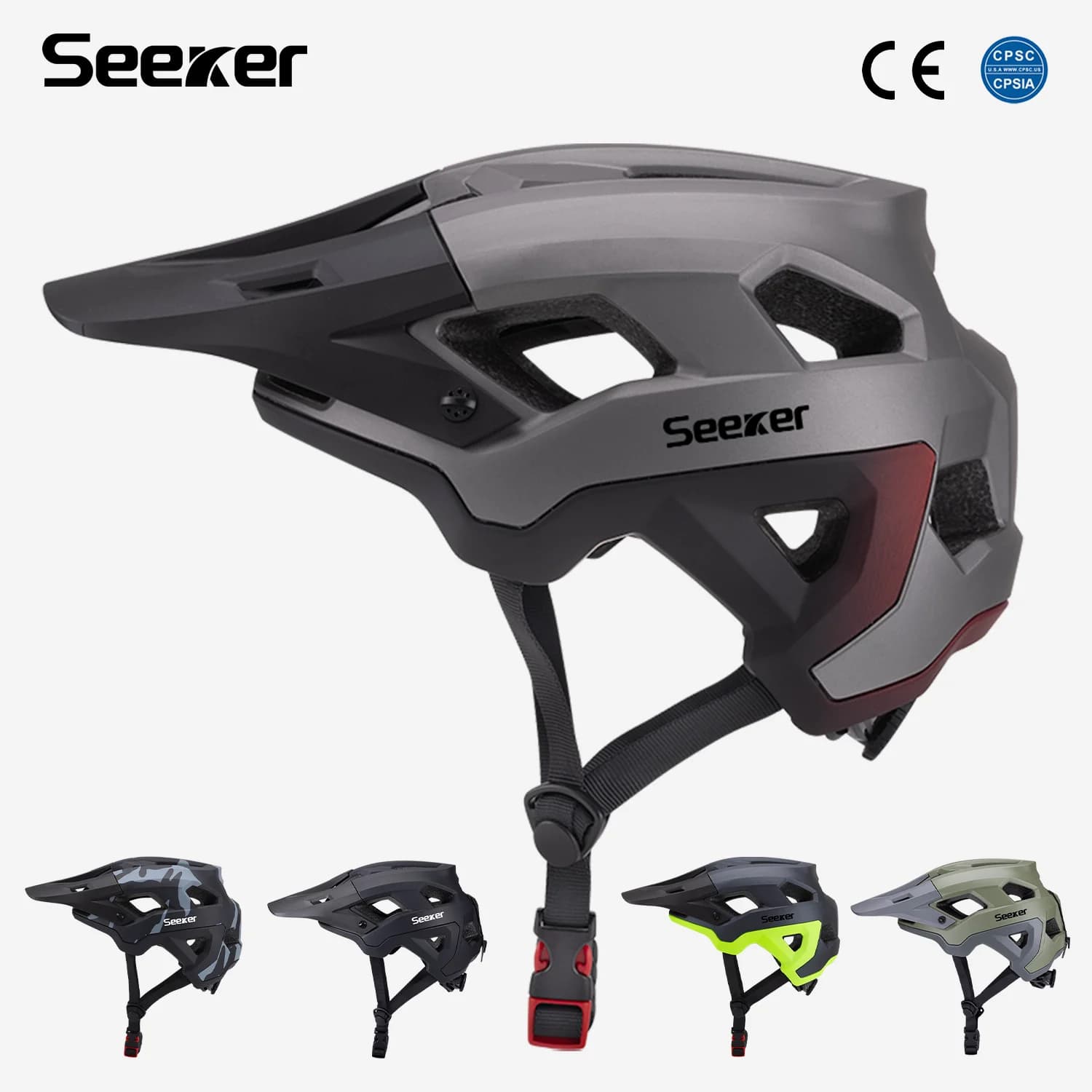 SEEKER mountain bike helmet for downhill, road and mountain bike helmet, ultralight, suitable for racing and cycling