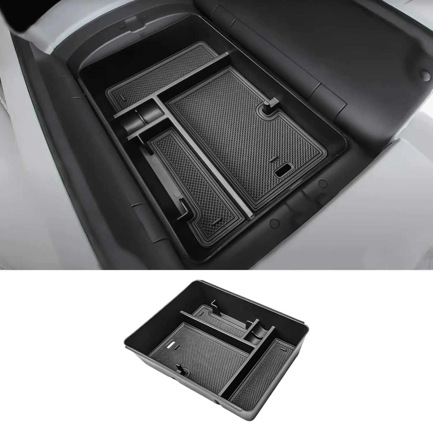 Vassoio organizzatore per console centrale per accessori per palissata Hyundai 2026 Vassoio portaoggetti per bracciolo Vassoio per scatola per auto con inserto a doppio strato