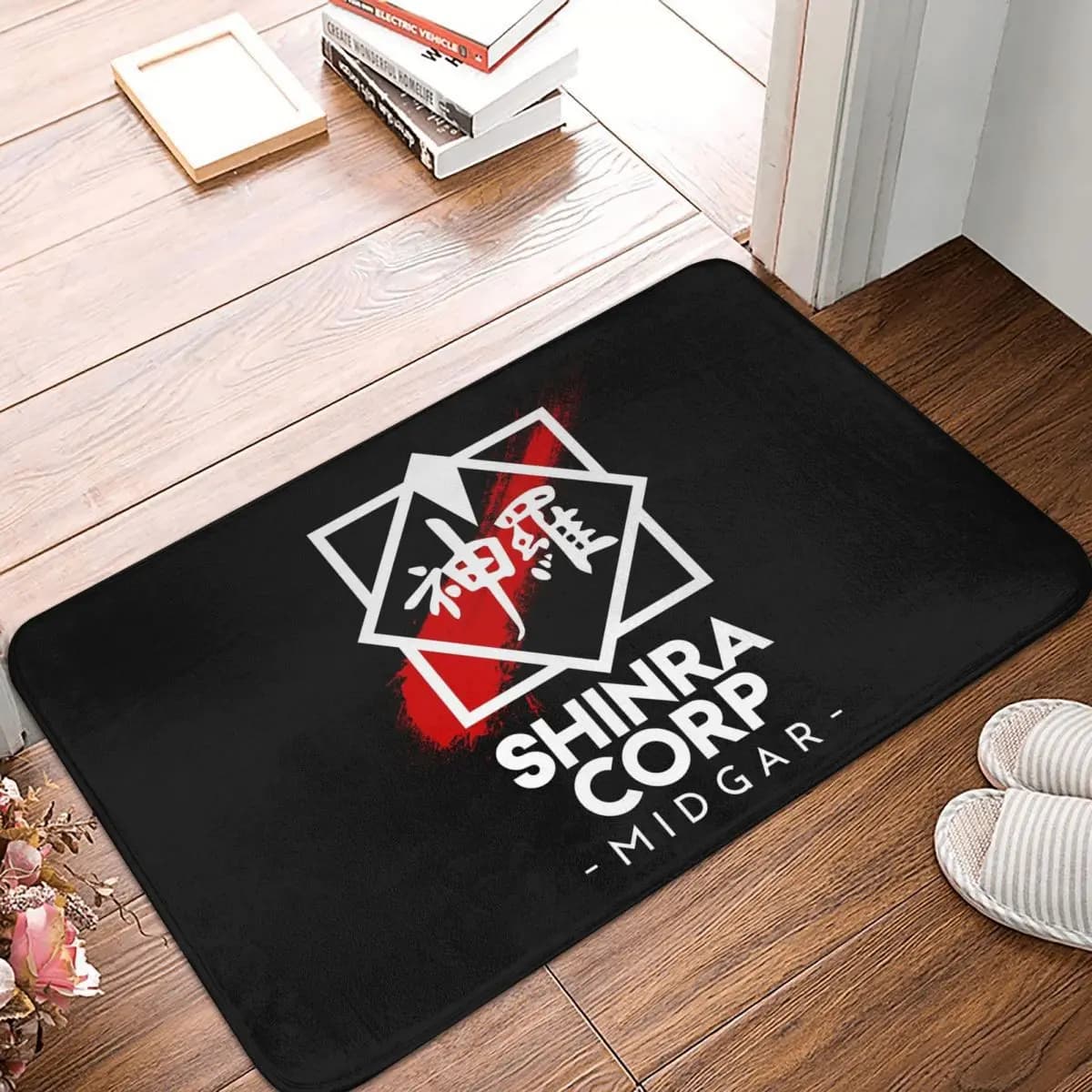 Final Fantasy Shinra Corp Midgar Zerbino Anti-slip Mat Kitchen entrance carpet Living room carpet