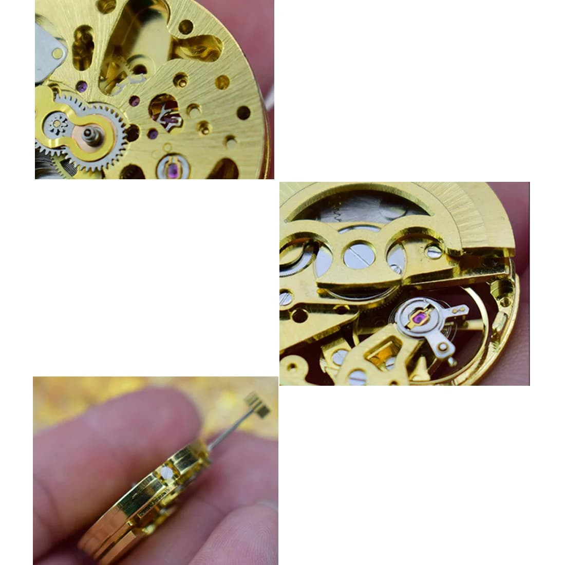 Movimento Oro Scheletrato 2004 con Regolazione a Pendolo Ordinaria e Motivo a Raggi, Movimento Automatico Completo per Orologi - ABQU