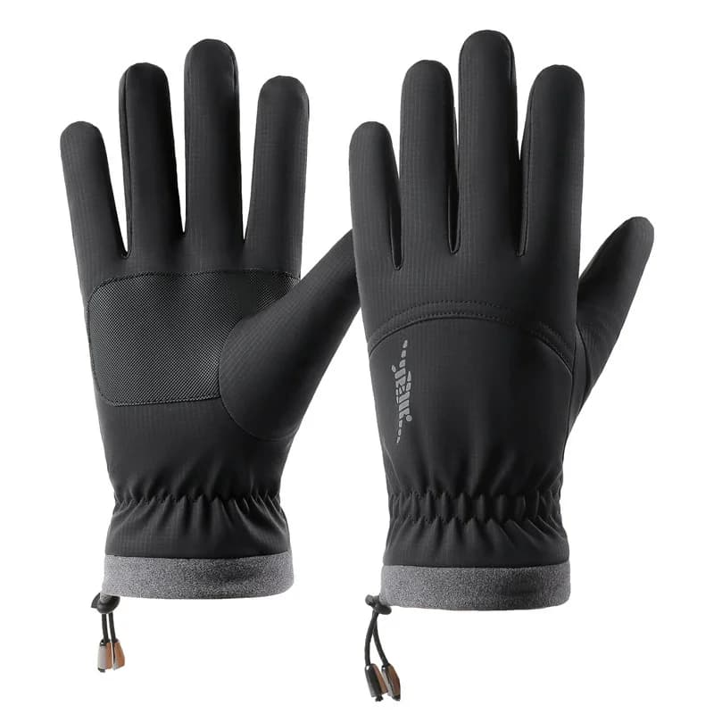 New winter cross-border skiing gloves, waterproof TPU waterproof bag, fleece thickened, cold-proof and warm cycling gloves
