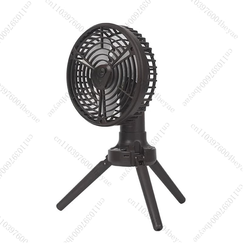Ventilatore da esterno Tenda da campeggio Ventilatore da soffitto Tenda USB portatile Illuminazione Ventilatore elettrico treppiede da campeggio multifunzionale