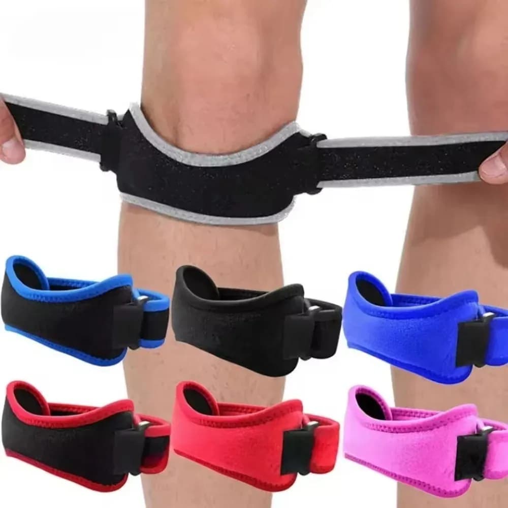 Supporto Regolabile per Ginocchio, Fascia per Tendine Rotulei, Sollievo dal Dolore al Ginocchio per Corsa, Basket, Fitness, Sport all'Aperto
