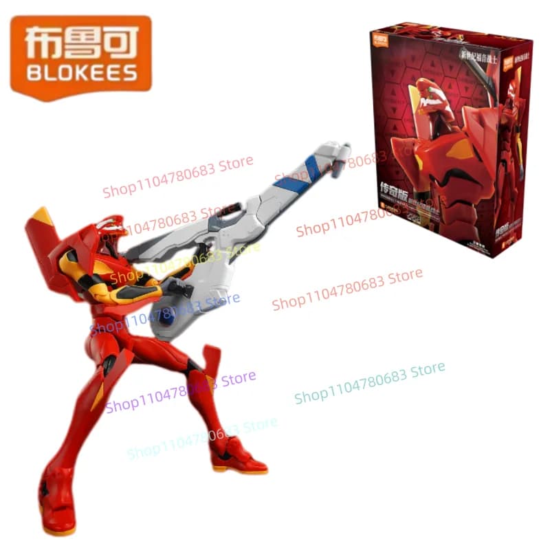 New Blokees Building‑Blocks Legend Edition, Neon Genesis Evangelion EVA TV‑Ver.Unit‑02, Assembled Model, Movable Robot Toy Gift