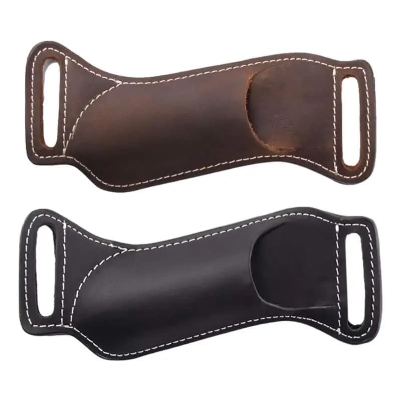 Custodia da cintura in pelle vintage Fodero per coltello pieghevole per cinture Copri coltello Mini coltello da tasca Portautensili per attrezzi da esterno