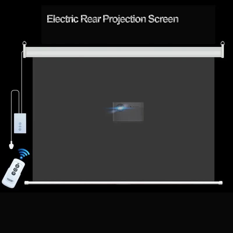 Schermo di proiezione posteriore elettrico motorizzato da 60-100 pollici con telecomando Proiezione posteriore per proiettore LED LCD HD Supporto 3D 4K