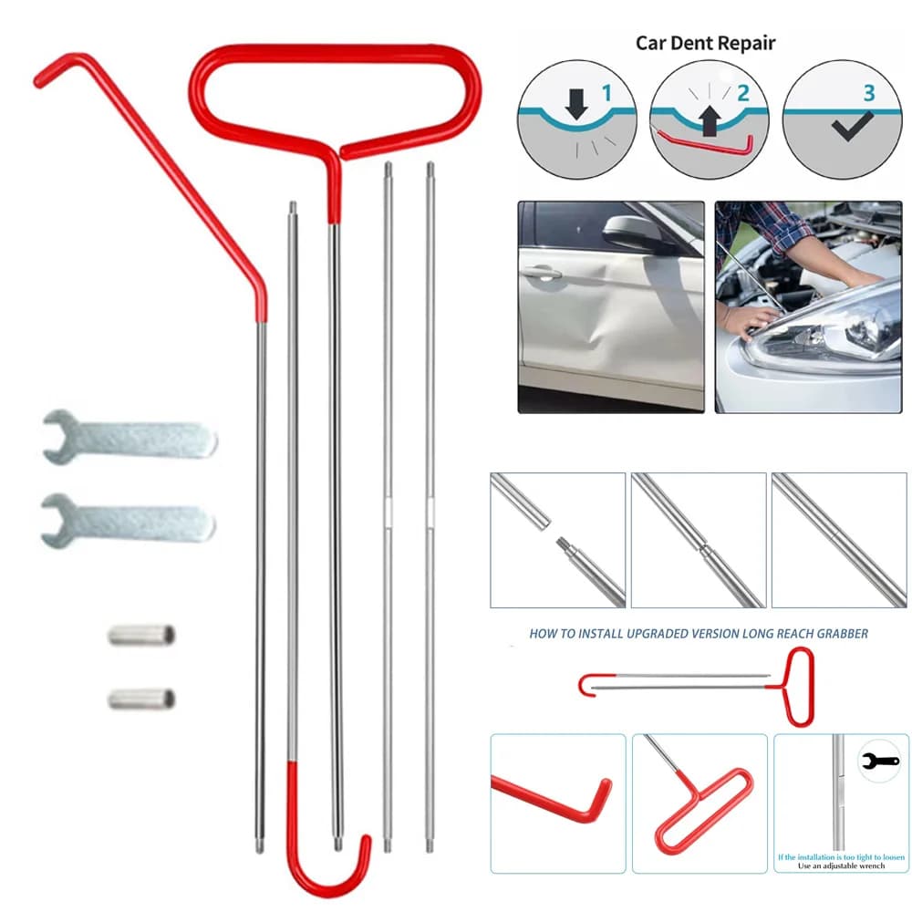 Kit di attrezzi per auto Fabbro automatico Sblocco aperto di emergenza Grabber a lungo raggio, Kit di attrezzi di emergenza per auto, Gancio a J con gancio