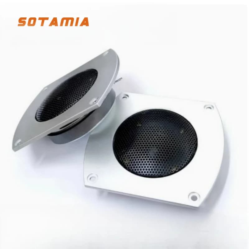 SOTAMIA 2Pcs 106*96mm Tweeter 8 Ohm 10W External Magnetic Home Smart Bluetooth Music Speaker Desktop Bookshelf Speaker