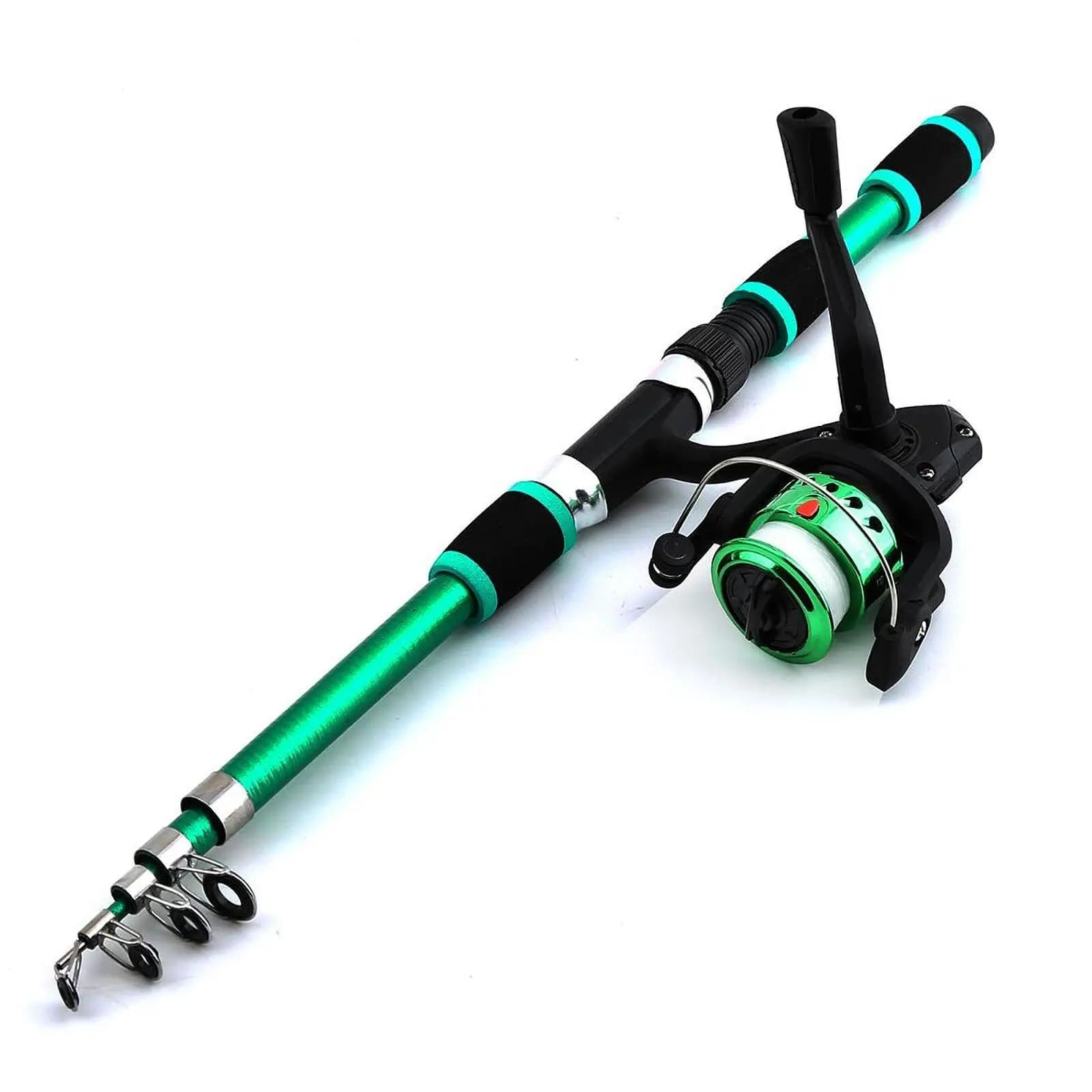 Kids Telescopic Fishing Rod and Reel Outfit Complete Compact Fishing Kit with Tackle Storage for Picnics and Travel