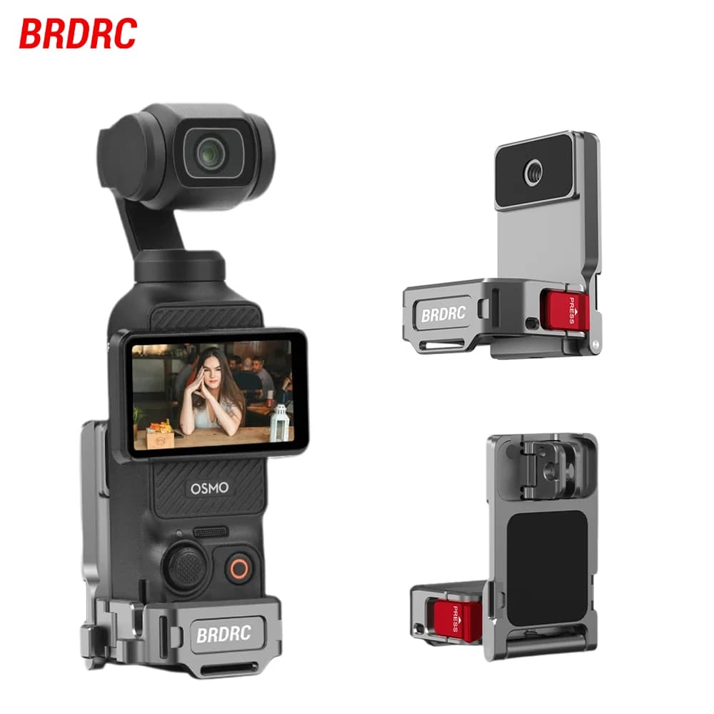 Supporto Magnetico BRDRC per DJI OSMO Pocket 3, Adattatore di Espansione a Sgancio Rapido, Base da Tavolo, Accessori per Fotocamera