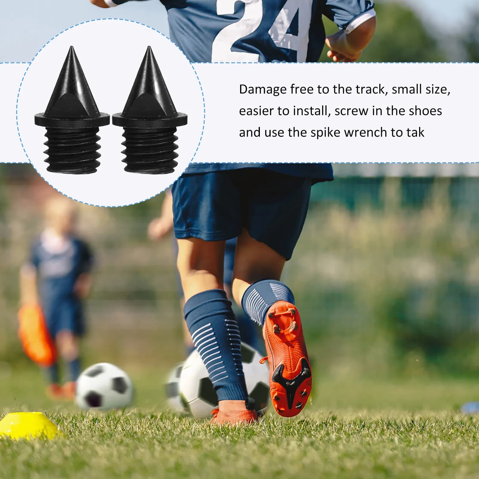 1Set Running Spikes for Track Shoes Excellent Grip Effect Damage Free to Tracks Easy Installation Track Spikes
