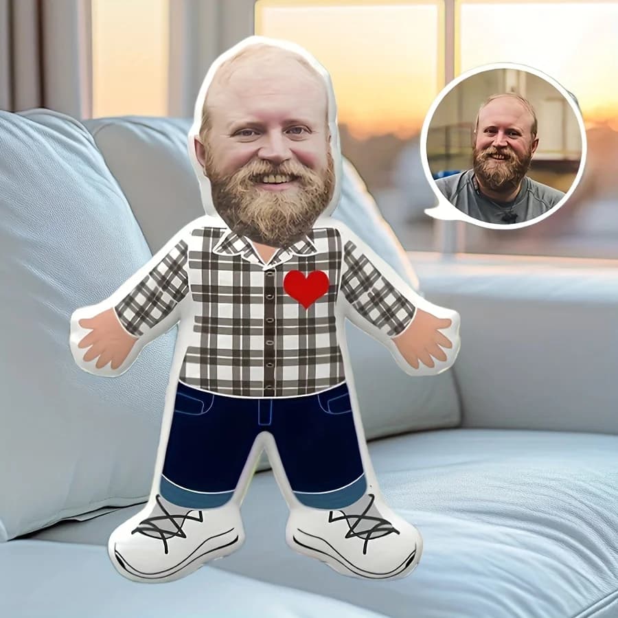 Cuscino personalizzabile in peluche a quadri, adatto sia per uomini che per donne come cuscino decorativo per divano.
