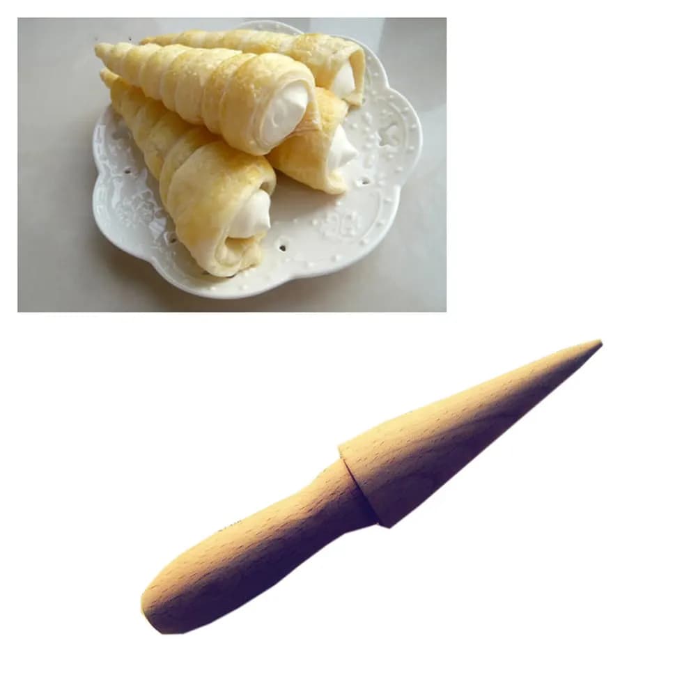 1Pcs Wooden Ice Cream Cone Mold Easy to Use DIY Baking Tool for Cake Decoration Homemade Treats Ice-Cream Cone Mold Tool