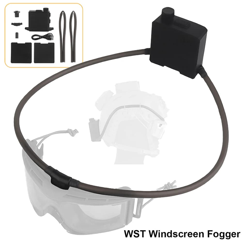 Ventola Antiappannamento per Occhiali Tattici, Kit Antiappannamento per Airsoft, Tiro, Motocross, Alpinismo, Occhiali Protettivi, Maschera da Sci