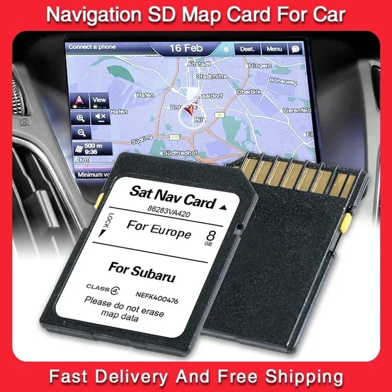 Nuove mappe versione per Subaru BRZ Forester Impreza Car 2023 Scheda SD di navigazione Europa RUSSIA Sistema GPS Mappe compatibili 86283VA420