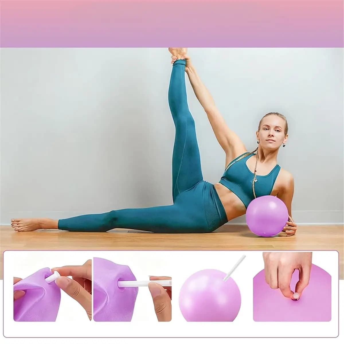 Summer sale Pilates Ring Kit with Magic Circle & Foam Roller, Ergonomic Home Workout Equipment Set, Full Essentials