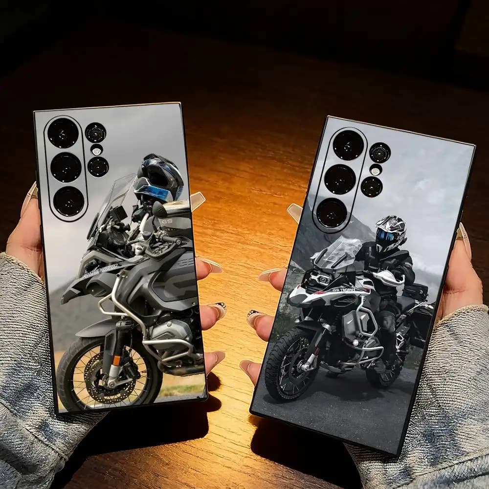 Cover Nera per Telefono Moto Off-road R1200-GS ADV per Samsung S25, S24, S21, S22, S23, S20, Ultra, S26, Plus, Fe, Note, 5G