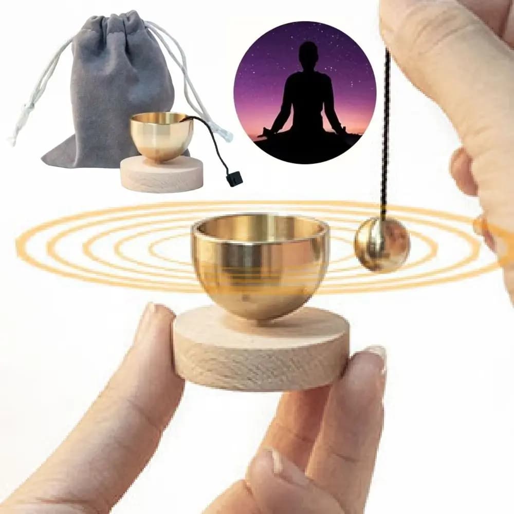 Unique Mini Tibetan Singing Bowl Relaxation with Storage Bag Meditation Bowl Music Relaxation Tool Copper Sound Bowl Yoga