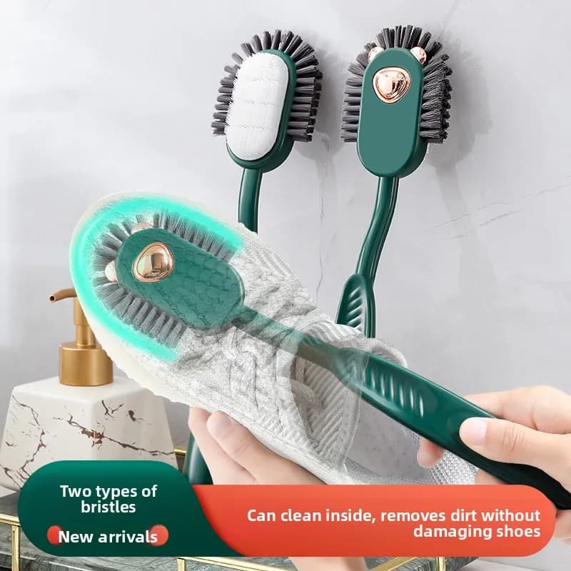 Spazzola per Scarpe a Setole Morbide per Pulizia Domestica, Strumento Multifunzione a Cinque Lati con Setole Dure, Spazzola Professionale per Scarpe