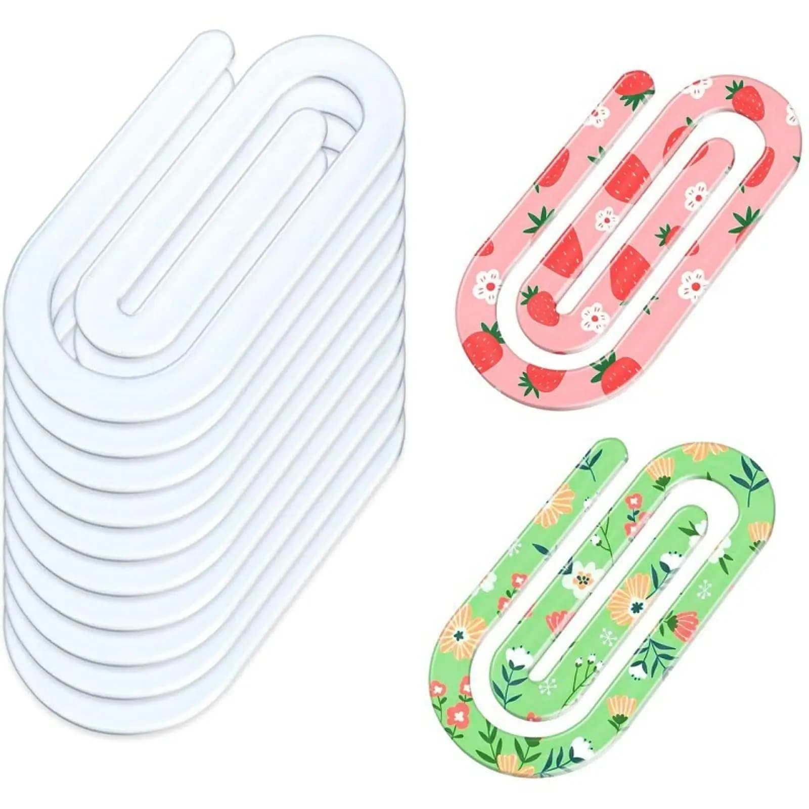 10 Pezzi di Clip per Carta Trasparenti in Acrilico, Multiuso, per Sublimazione, per Cancelleria Scolastica, Documenti, Ufficio e Forniture Artigianali